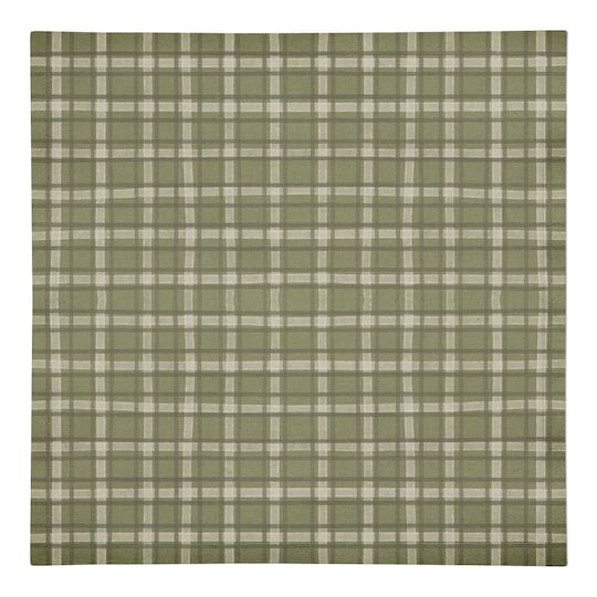 Green Multi Plaid Cotton Twill Napkin
